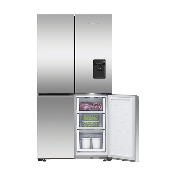 Fisher & Paykel 538L Series 7 Quad Door Refrigerator Freezer, Ice & Water