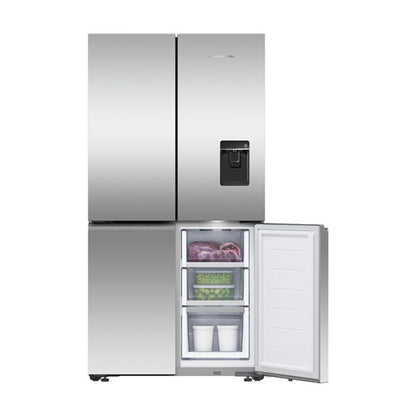 Fisher & Paykel 538L Series 7 Quad Door Refrigerator Freezer, Ice & Water