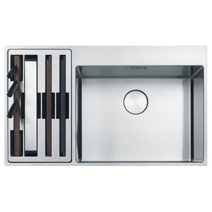 Franke Box Centre Double Bowl Sink - Stainless Steel