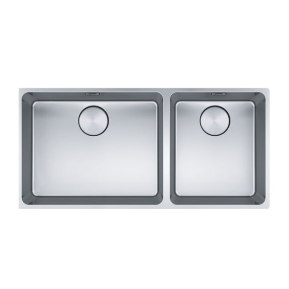 Franke Mythos Double Bowl Sink with Accessories - Stainless Steel