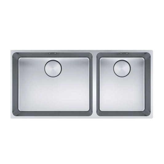 Franke Mythos Double Bowl Sink with Accessories - Stainless Steel