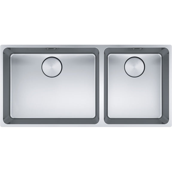 Franke Mythos DBL Bowl Bare Sink 3Way Install - Stainless Steel