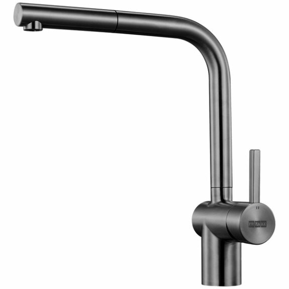 Franke Atlas Neo Gooseneck Swivel Pull - Out Mixer Tap - Gun Metal