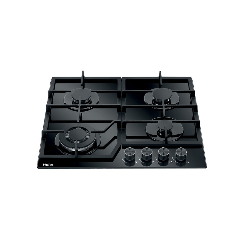 Haier 60cm Gas on Glass Cooktop - Black