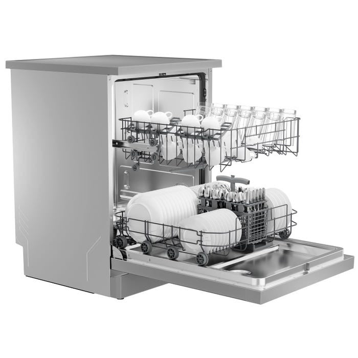 Haier 60cm 300 Series Freestanding Dishwasher - Satina