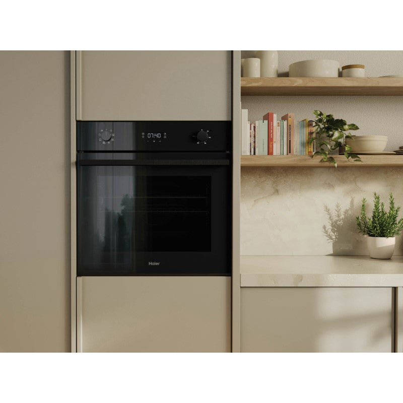 Haier 60cm Built-In Oven with Air Fry & Steam Assist - Black (500 Series)