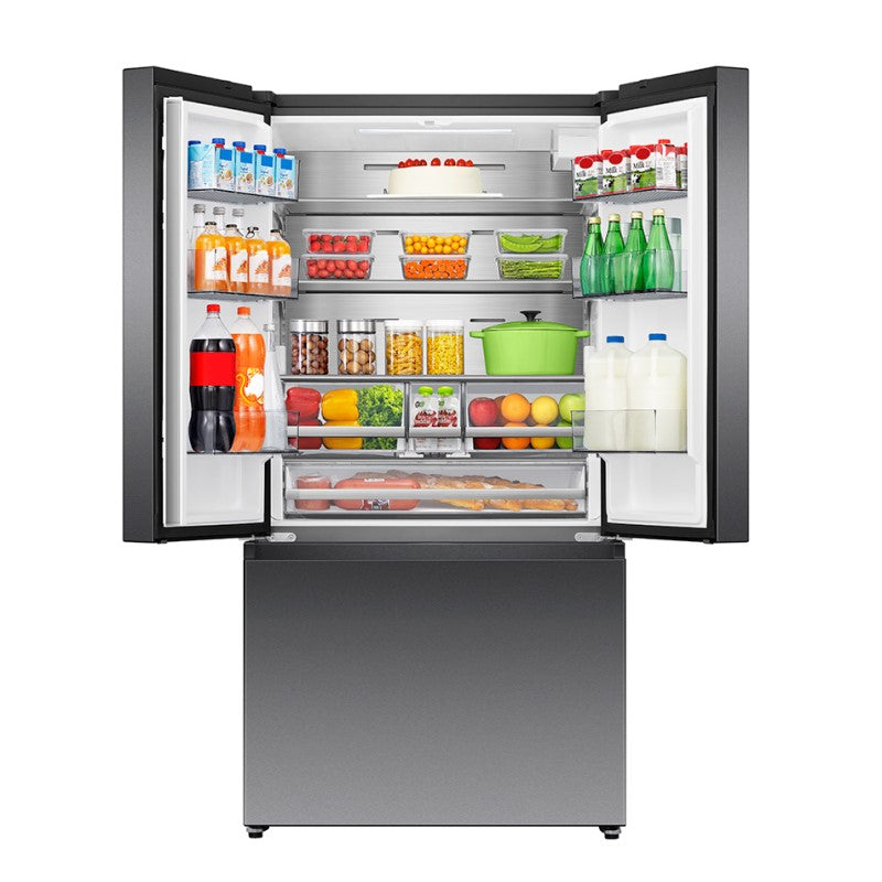 Hisense 634L French Door Fridge Freezer with Ice & Water Dispenser - Dark Steel (PureFlat)