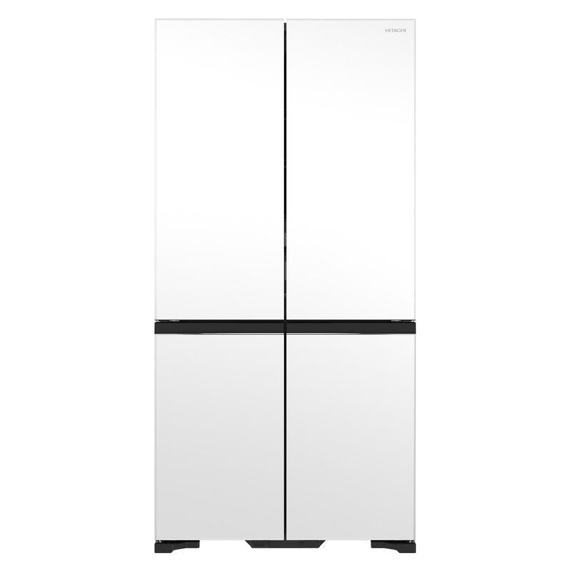 Hitachi 569L Quad Door Fridge Freezer - Matte White Glass