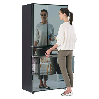 Hitachi 735L Multi-Drawer Fridge Freezer  Mirror Grey Glass