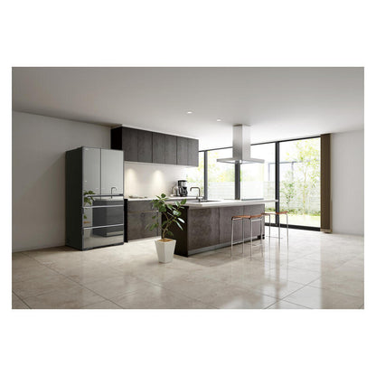 Hitachi 735L Multi-Drawer Fridge Freezer  Mirror Grey Glass