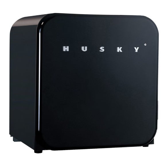 Husky 41 Litre Undercounter Retro Fridge - Black