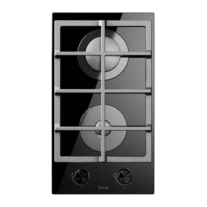 ILVE Professional 2 Burner Cooktop - Black Glass 30CM