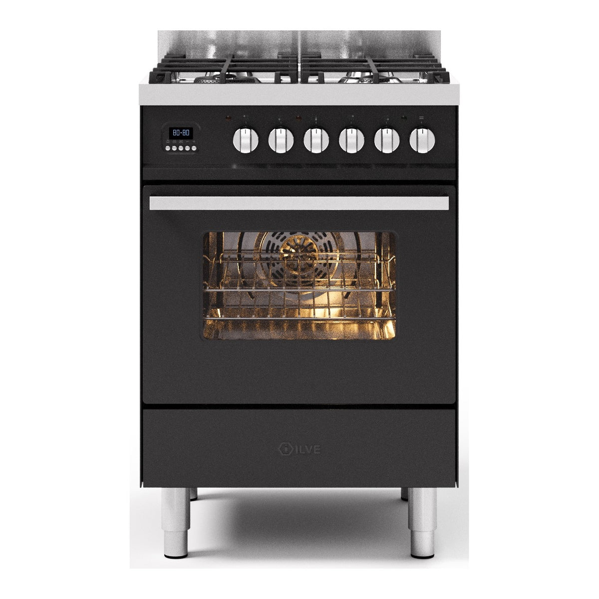 ILVE 60cm Torino 4 Burner Gas Hob - Matte Black