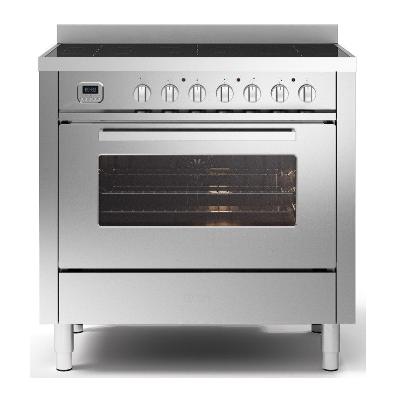 ILVE 90cm Torino 5 Zone Induction Hob Cooker - Stainless Steel