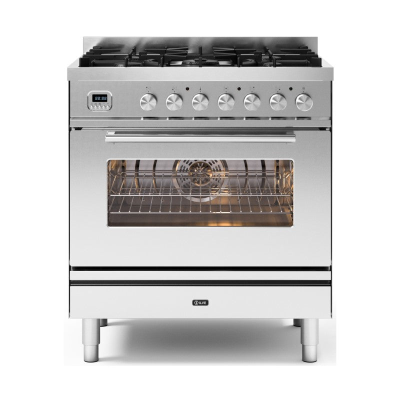 ILVE 80cm Professional Plus 5 Burner Cooker - Stainless Steel