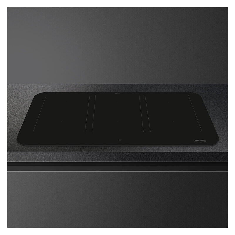 Smeg Isola 90cm Flat Induction Cooktop with Autovent 2.0 - Black