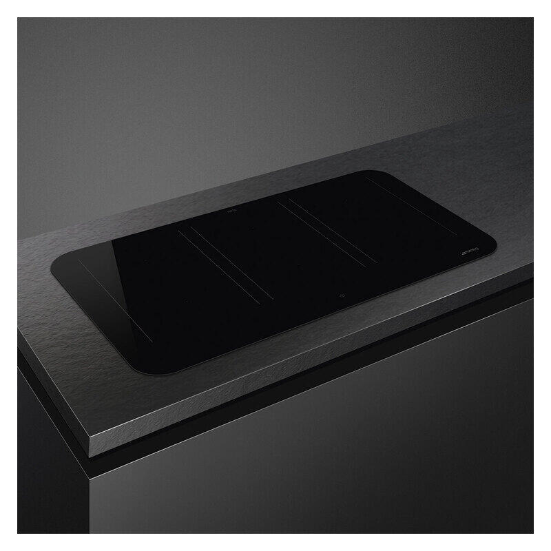 Smeg Isola 90cm Flat Induction Cooktop with Autovent 2.0 - Black