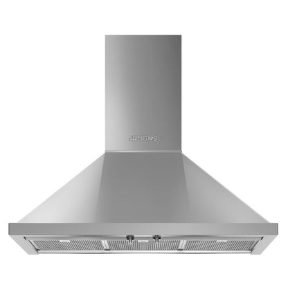Smeg 90cm Portofino Wall Mounted Rangehood - Stainless Steel