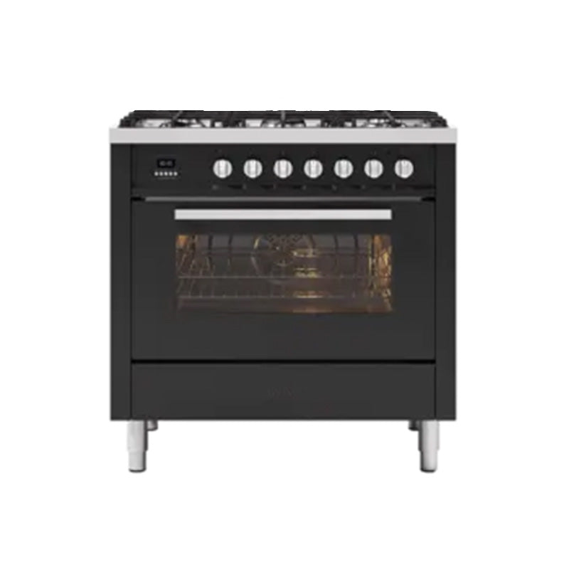 ILVE 6 Burner Proline Upright - Matte Graphite 90CM