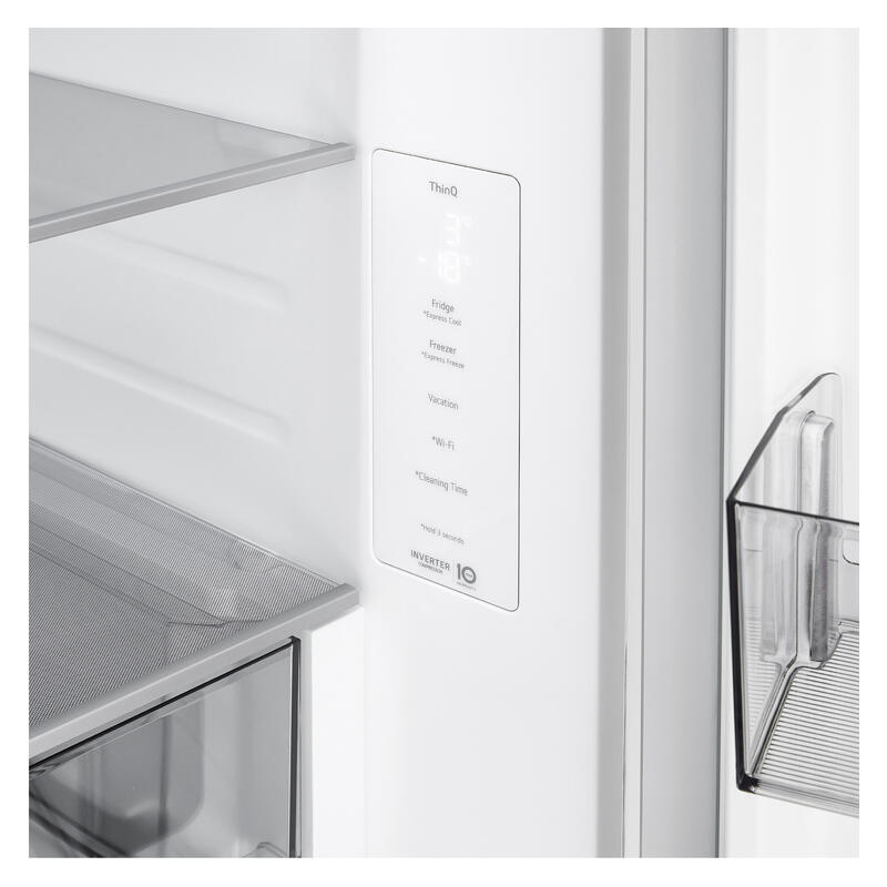 LG 436L Bottom Mount Fridge with Zero Clearance Hinges - Matte White