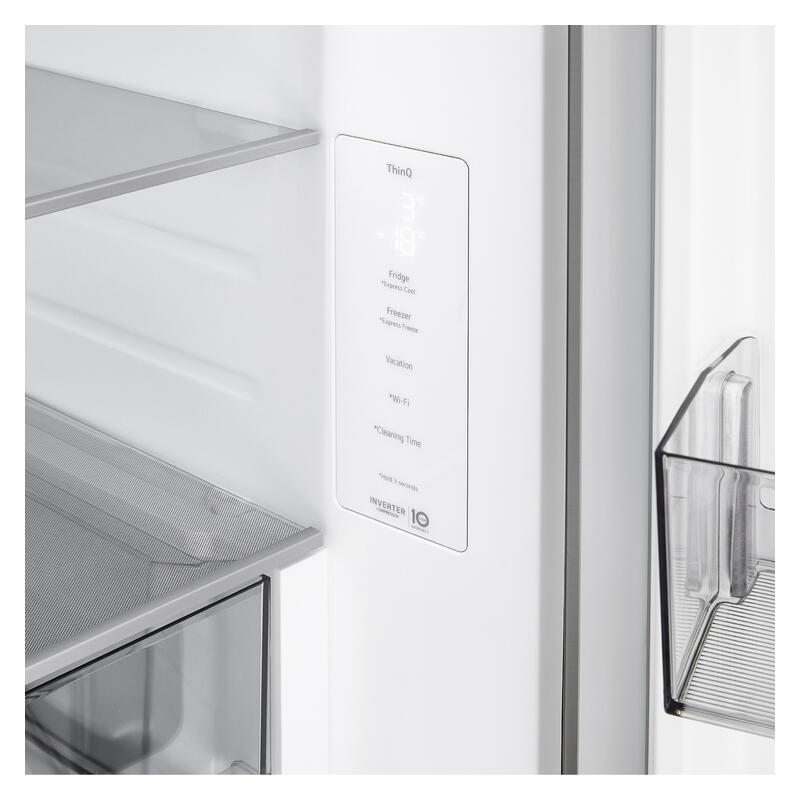 LG 436L Bottom Mount Fridge with Zero Clearance Hinges - Stainless Steel
