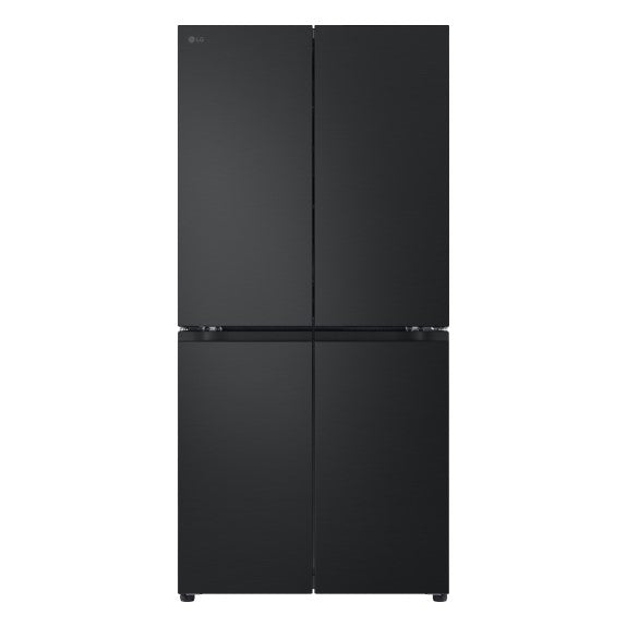 LG 530L Quad Door Fridge Freezer - Matte Black