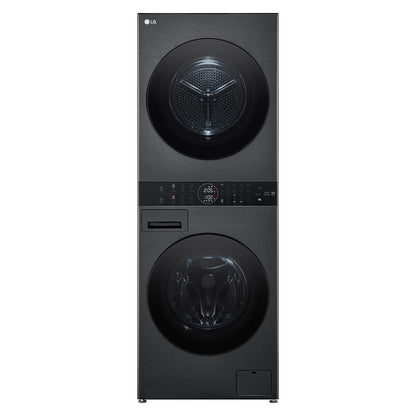 LG 12kg + 10kg Smart AI WashTower All-In-One Stacked Washer Dryer Combo - Black
