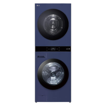 LG 19kg + 10kg Smart AI WashTower All-In-One Stacked Washer Dryer Combo - Navy Blue