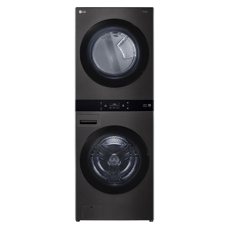 LG 19kg + 10kg Smart AI WashTower All-In-One Stacked Washer Dryer Combo - Black