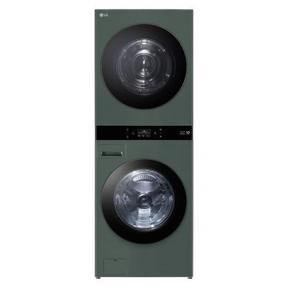 LG 19kg + 10kg Smart AI WashTower All-In-One Stacked Washer Dryer Combo - Forest Green