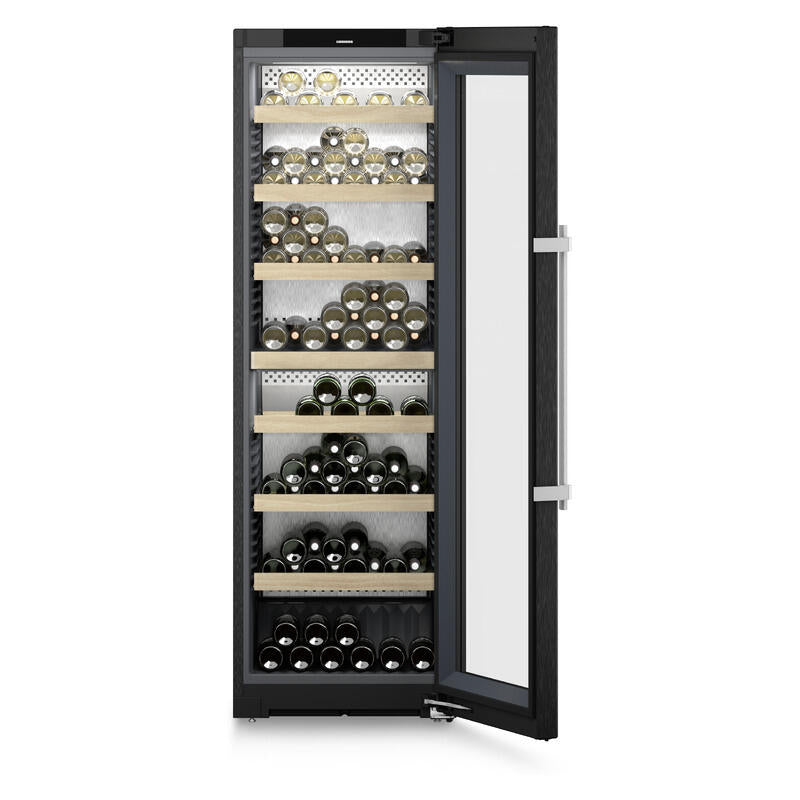 Liebherr 155 Bottle Dual Zone Freestanding Wine Cabinet - Black Steel