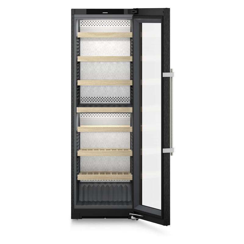 Liebherr 155 Bottle Dual Zone Freestanding Wine Cabinet - Black Steel