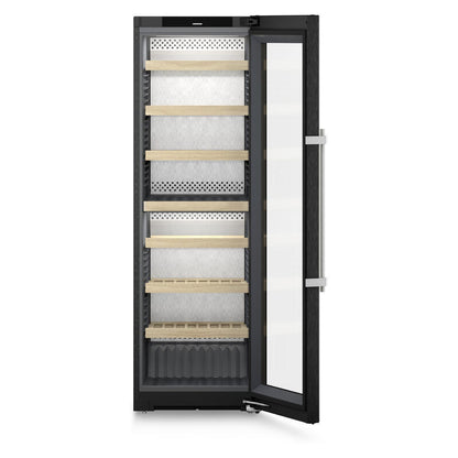 Liebherr 155 Bottle Dual Zone Freestanding Wine Cabinet - Black Steel