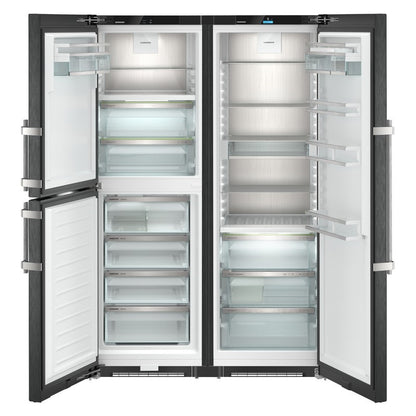 Liebherr 698 Litre Side-by-Side Fridge/Freezer - Black Steel