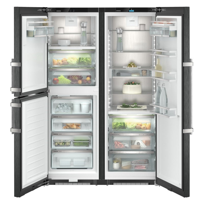 Liebherr 698 Litre Side-by-Side Fridge/Freezer - Black Steel