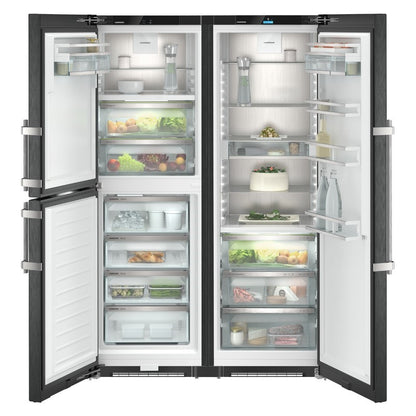 Liebherr 698 Litre Side-by-Side Fridge/Freezer - Black Steel