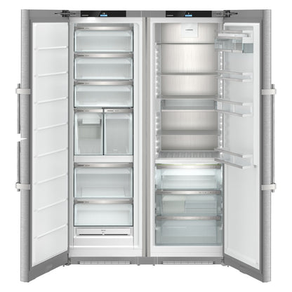 Liebherr 662 Litre Side by Side Fridge with Ice Maker - Stainless Steel