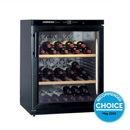 Liebherr 60 Bottle Single Zone Wine Storage Cabinet - Black