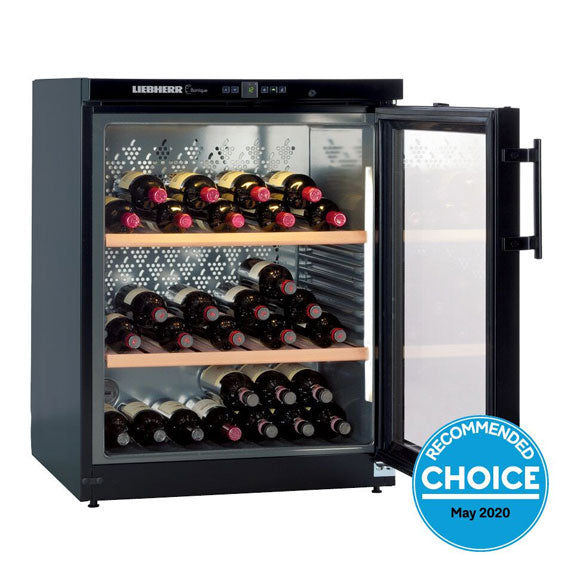 Liebherr 60 Bottle Single Zone Wine Storage Cabinet - Black