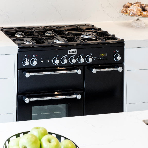 Falcon 90cm Nexus Dual Fuel Cooker - Black/Chrome