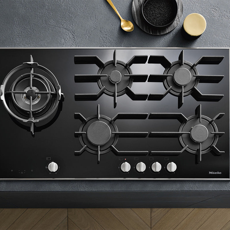 Miele 95cm 5 Burner Gas Cooktop - Black