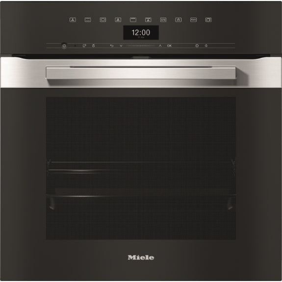 Miele 60cm Pureline Built - In Pyrolytic Electric Oven - Clean Steel