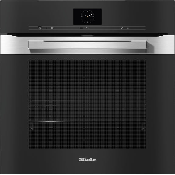 Miele 60cm Pureline Built - In Pyrolytic Electric Oven - Clean Steel