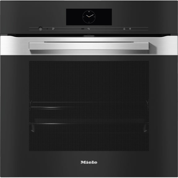 Miele 60cm Pureline Built - In Pyrolytic Electric Oven - Clean Steel