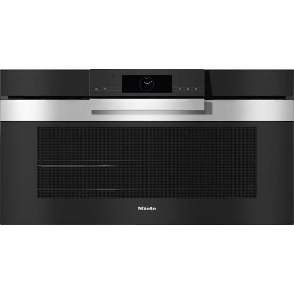 Miele 90cm Pureline Built - In Pyrolytic Electric Oven - Clean Steel