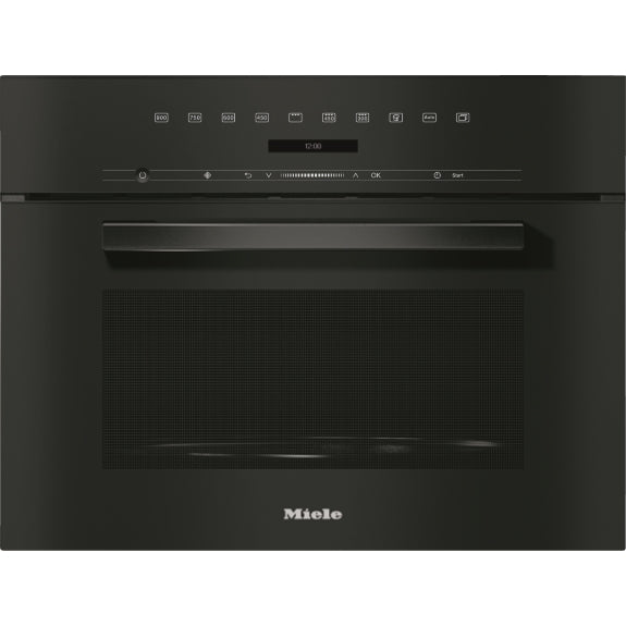 Miele 46 Litre Vitroline Built - In Microwave Oven - Obsidian Black