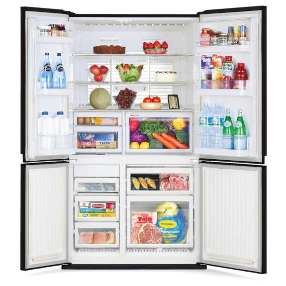 Mitsubishi Electric 580 Litre French Door Fridge - Black
