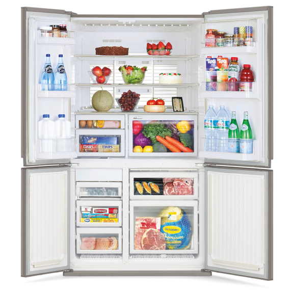 Mitsubishi Electric 580 Litre French Door Fridge - Argent Silver