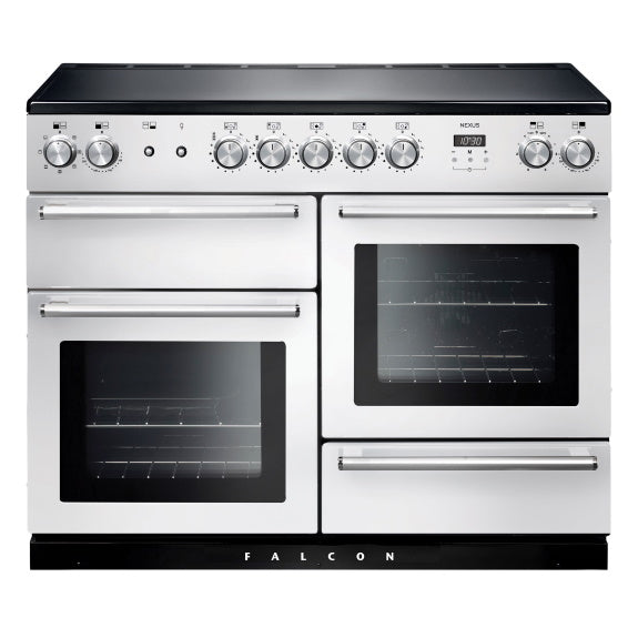 Falcon 110cm Nexus Induction Hob Cooker - White/Chrome