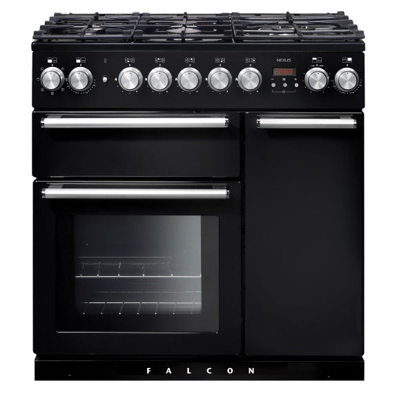 Falcon 90cm Nexus Dual Fuel Cooker - Black/Chrome